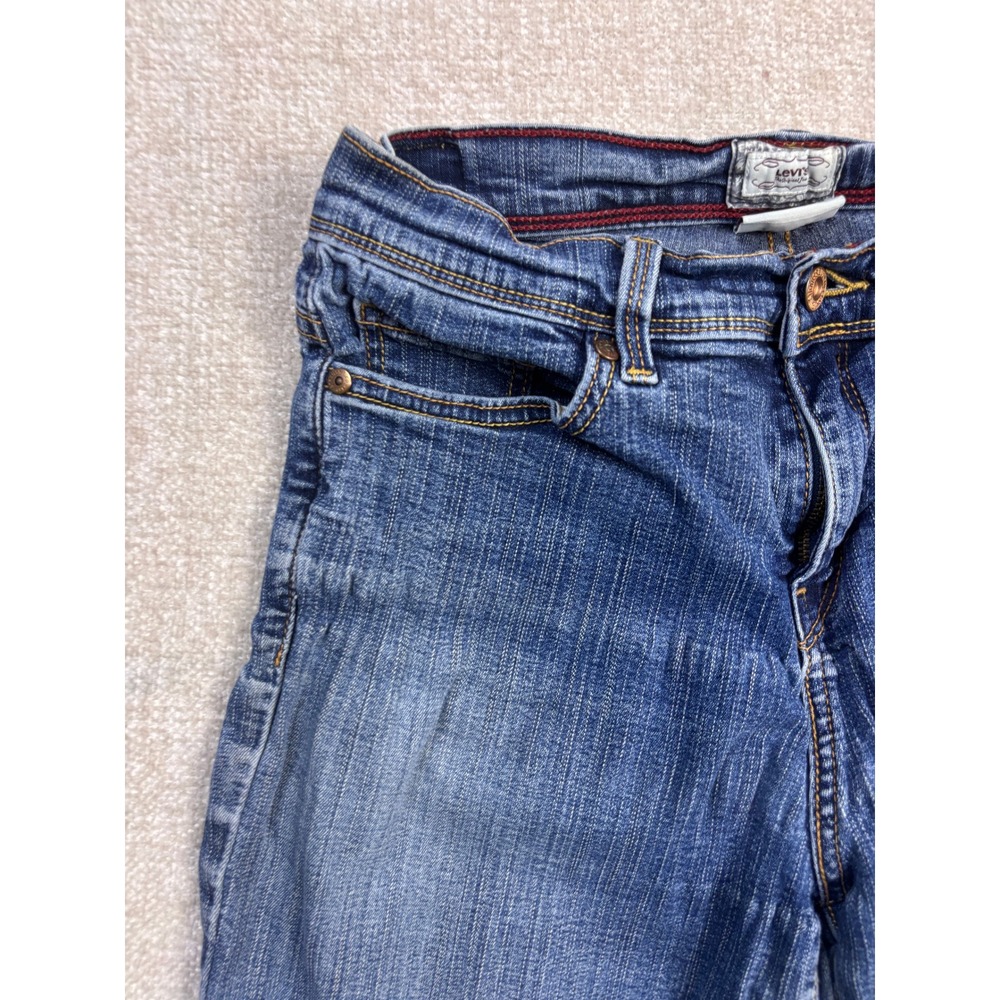 Levis 512 Perfectly Slimming Capri Jeans Womens 8 Medium Wash Denim Cropped - Picture 2 of 10